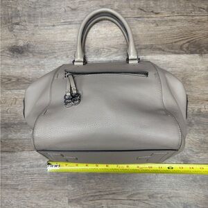 Tory Burch Pebble Leather Bowling Style Handbag